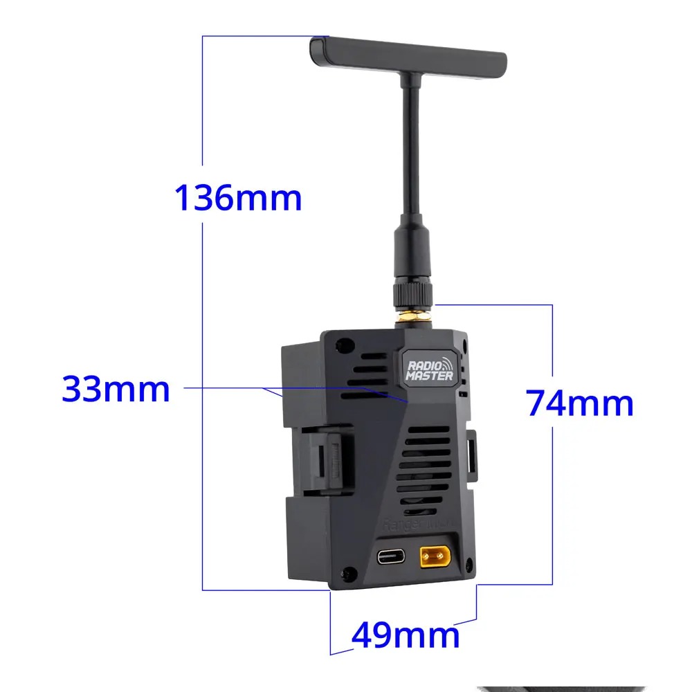 Radiomaster Ranger 2.4Ghz Elrs Module - RadioMaster Ranger Micro ELRSモジュール 2.4GHz、JRベイアダプター付き TX12ラジオFPV