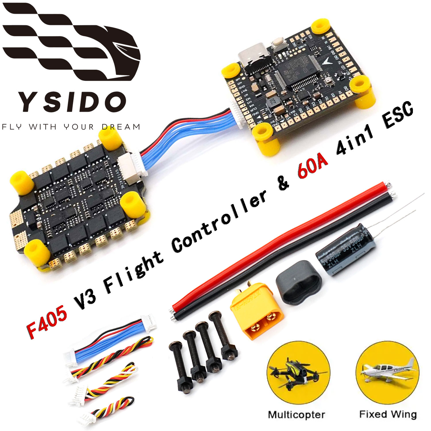 YSIDO F4 F405 V3 フライトコントローラー B - Mateksys Flight Controller F405 Wte のレビューと価格